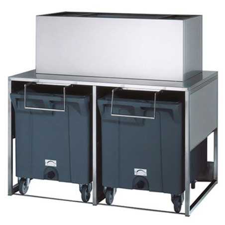 Dipòsit amb carro doble per a màquines de gel BREMA de 266 kg