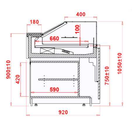 PARIS refrigerated pastry display case