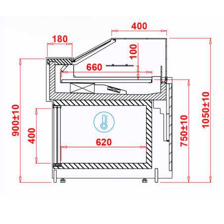 PARIS refrigerated pastry display case