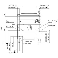 Bouilloire électrique BERTO 900 à chauffage indirect