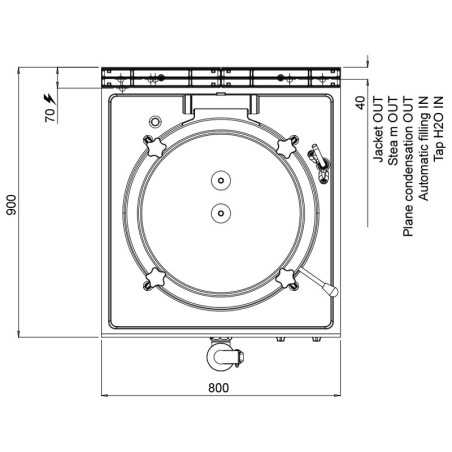 Marmita eléctrica autoclave BERTO's 900 de calentamiento indirecto