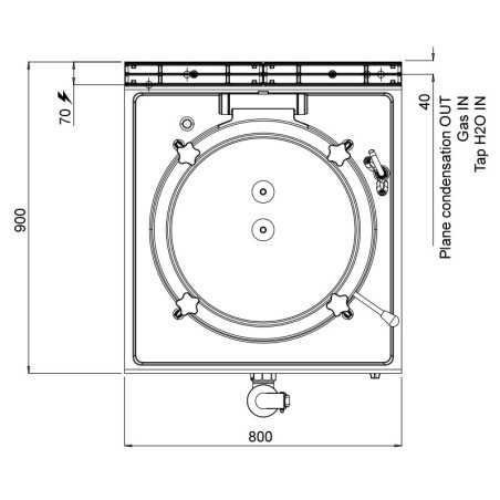 Bouilloire autoclave à gaz à chauffage direct BERTO 900