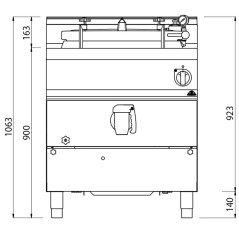 Bouilloire électrique à chauffage indirect BERTO 900 200 litres