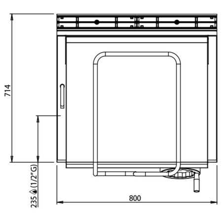 Gas tilting frying pan 60 liter