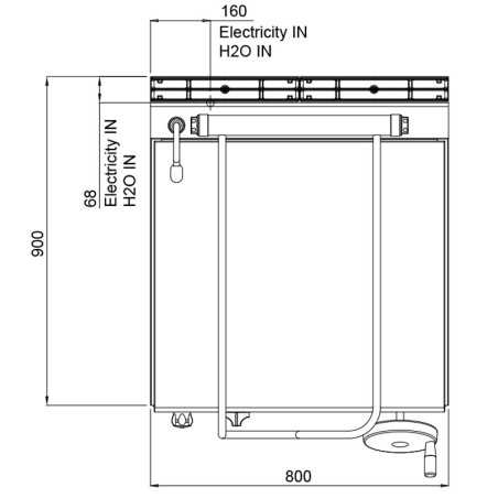 Gas tilting frying pan 80 liter