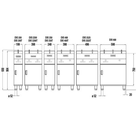 Fregidora elèctrica intel·ligent Valentine de 18 litres i 1 o 2 cistelles