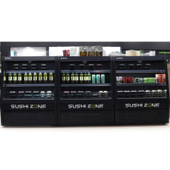 Refrigerated wall display case height 1330