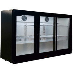 Botellero expositor negro refrigerado de contra barra 330 litros