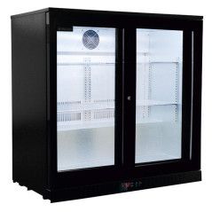 Botellero expositor negro refrigerado de contra barra 210 litros