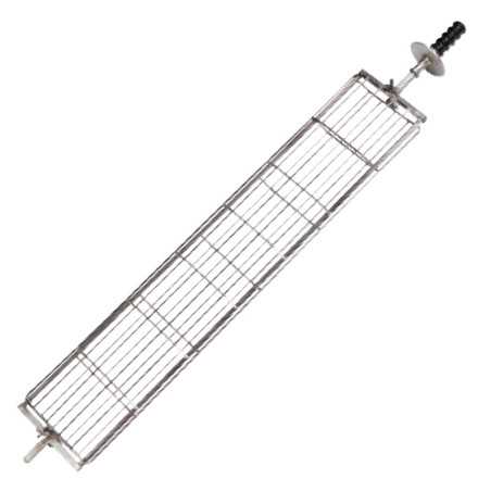 Complete cage sword for wood-fired chicken rotisseries