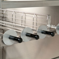 Épée de cage complète pour rôtisserie de poulet au feu de bois