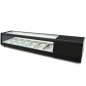 Vitrina de tapas refrigerada superficie recta 6 bandejas GN 1/3
