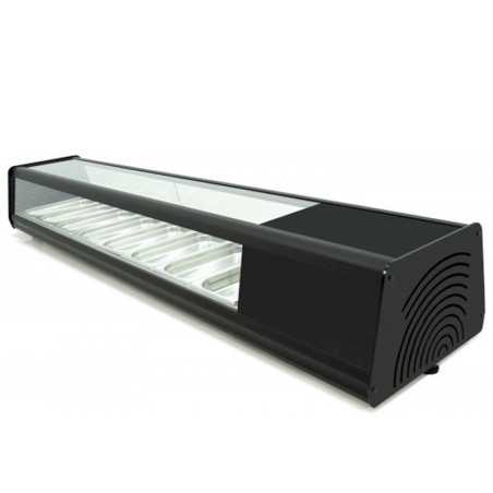 Vitrina de tapes refrigerada superfície recta 8 safates GN 1/3