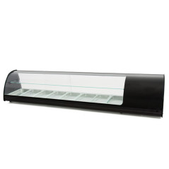 Refrigerated tapas display case 8 GN 1/3 trays double floor