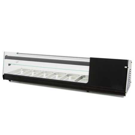Vitrina de tapas refrigerada 6 bandejas GN 1/3 triple piso